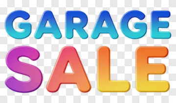 Garage Sale Text PNG