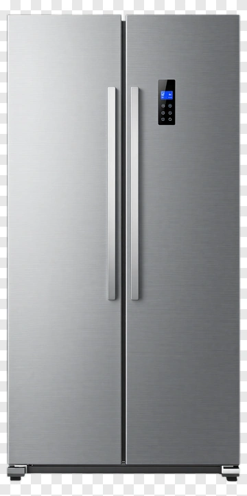 Modern Silver Refrigerator PNG