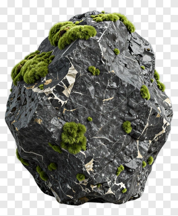 Rock With Moss PNG