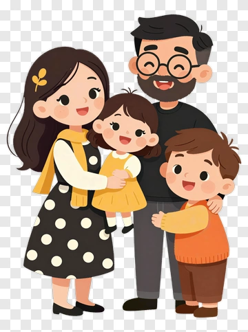 Happy Family Together PNG