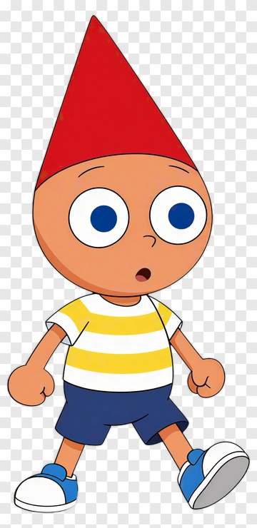 Surprised Goblin Child In Cone Hat PNG