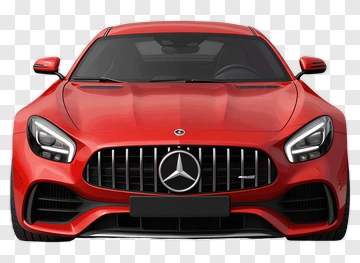 Red Mercedes AMG GT R Front View PNG