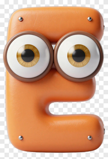 Orange Number Two Character PNG