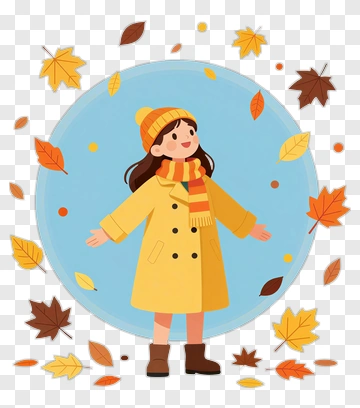 Girl In Autumn Outfit PNG