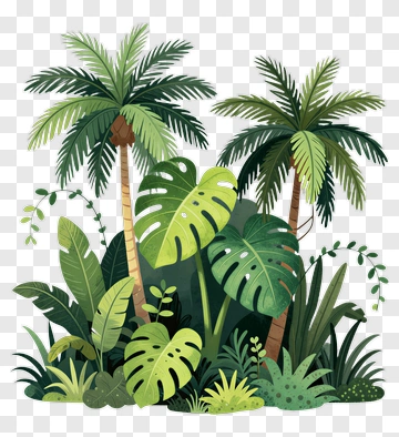 Tropical Jungle Plants PNG
