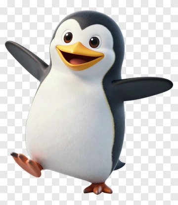 Happy Cartoon Penguin PNG