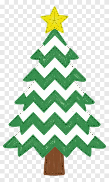 Hand-drawn Christmas Tree With Star PNG