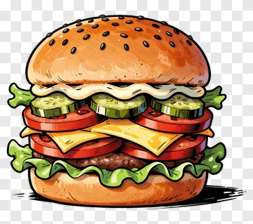Delicious Hamburger PNG