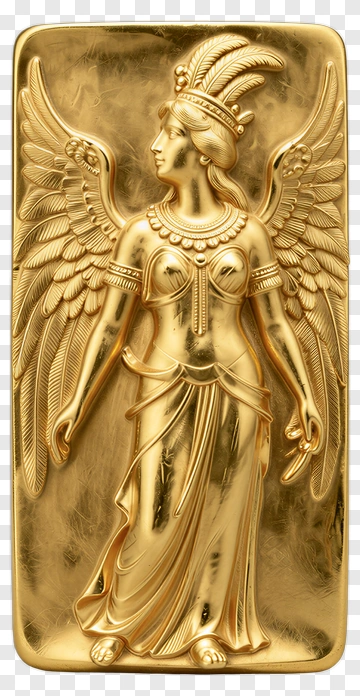 Golden Angel Relief PNG