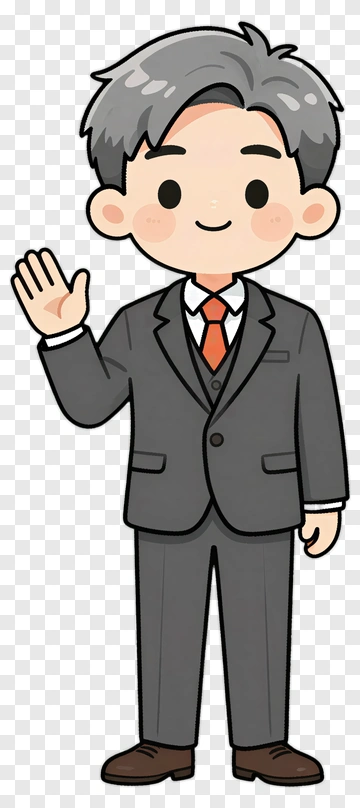 Cartoon Man Waving PNG