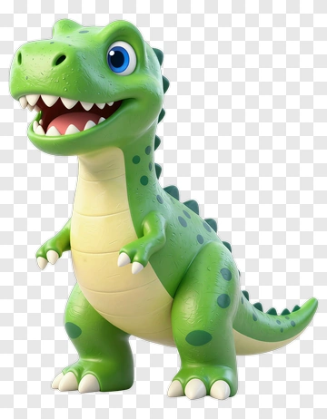 Green Cartoon Dinosaur PNG