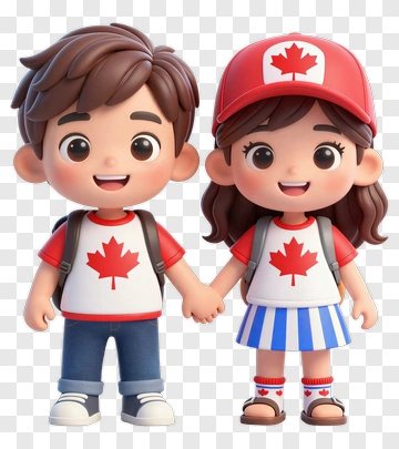 Canadian Children Holding Hands PNG