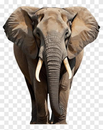 Elephant Portrait PNG