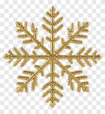 Golden Snowflake PNG