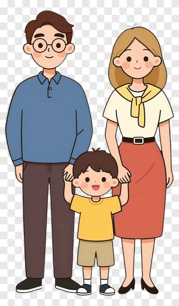 Happy Family Portrait PNG