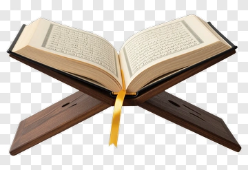 Open Book On Wooden Stand PNG
