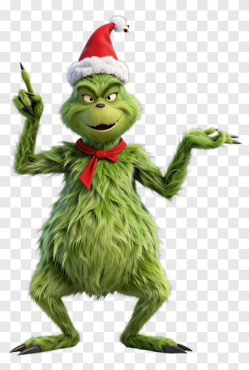 The Grinch In A Santa Hat PNG
