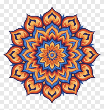 Vibrant Mandala Design PNG