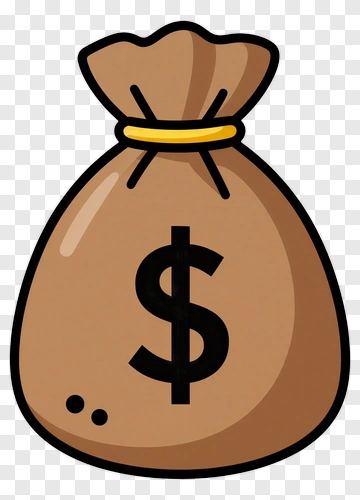 Brown Money Bag With Dollar Sign PNG