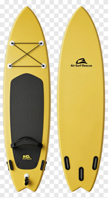Yellow Paddleboard With Black Pad PNG