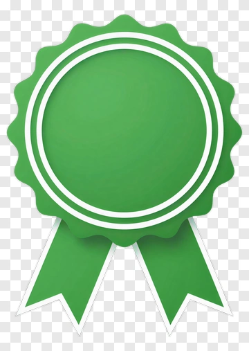 Green Medal Award Ribbon PNG