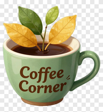 Coffee Cup With Growing Plant PNG
