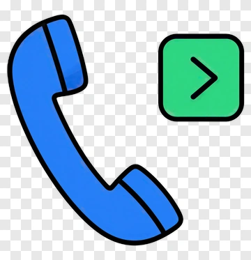 Blue Telephone Call Icon PNG