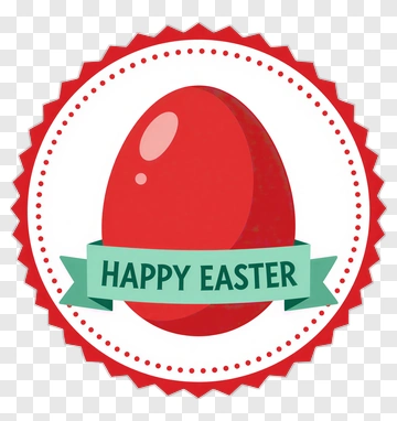 Happy Easter Egg Badge PNG