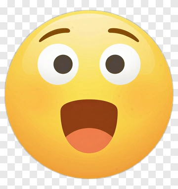 Surprised Yellow Emoji PNG