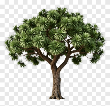 Tree With Spiky Leaves PNG