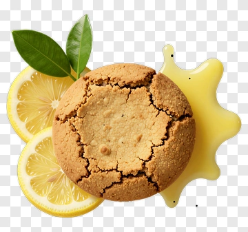 Lemon Cookie With Fresh Slices PNG