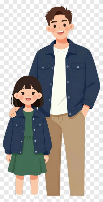 Father And Daughter Together PNG