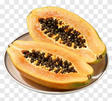 Fresh Halved Papaya PNG