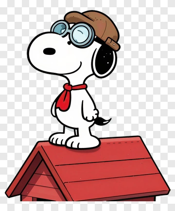 Snoopy In Aviator Gear PNG