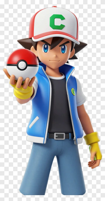 Ash Ketchum Holding A Pokeball PNG