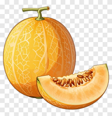 Whole And Sliced Melon PNG