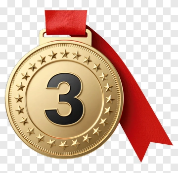 Third Place Medal With Red Ribbon PNG