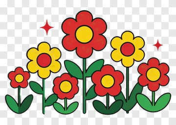 Flower Bouquet With Sparkles PNG