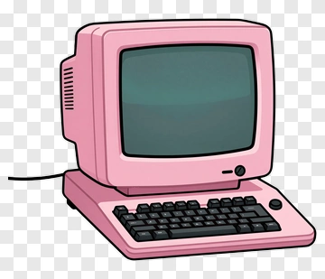 Pink Retro Computer PNG