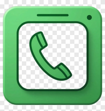 Green Phone Icon App Button PNG