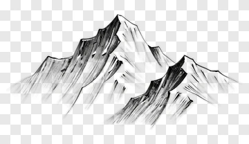 Hand Drawn Mountain Range PNG
