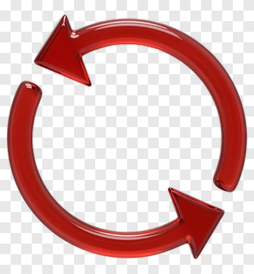 Red Arrow Cycle Icon PNG