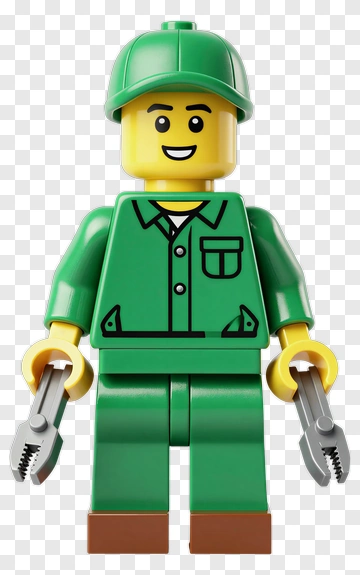 LEGO Construction Worker With Wrench PNG
