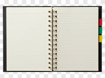 Open Notebook With Color Tabs PNG