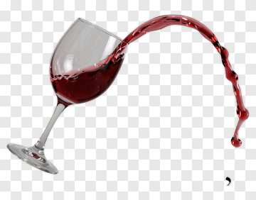Red Wine Pouring From Glass PNG