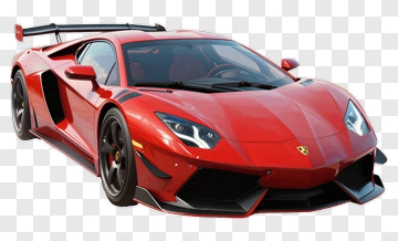 Red Ferrari Super Car In Motion PNG
