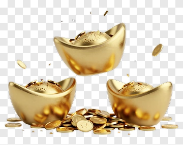 Golden Ingots And Coins PNG