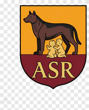 Dog And Children On Shield Emblem PNG
