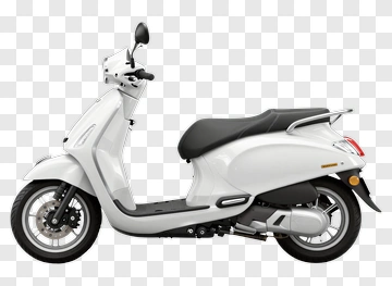 White Scooter With Black Seat PNG