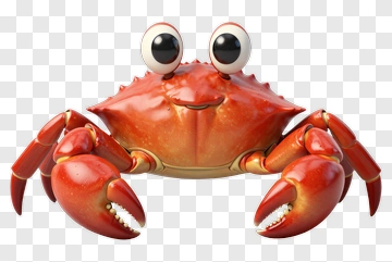 Cute Red Crab PNG
